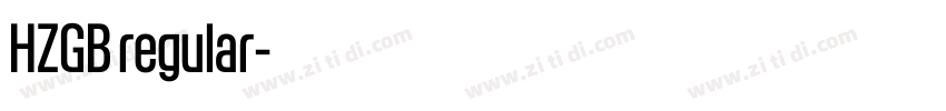 HZGB regular字体转换 HZGB regular字体转换
